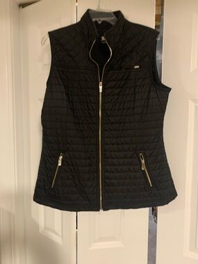 Tail Black Quilted Zip Front Vest